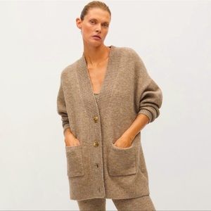 SOLD-Mango oversized wool blend button cardigan